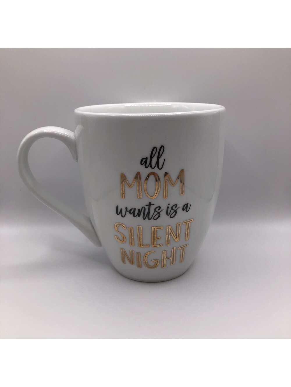 Pearhead Silent Night Mom Mug Ceramic Coffee Cup Holiday Gift